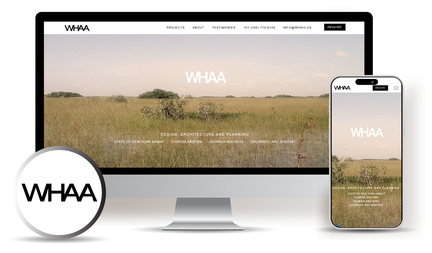 WHAA website designed by Stars and Stripes Marketing