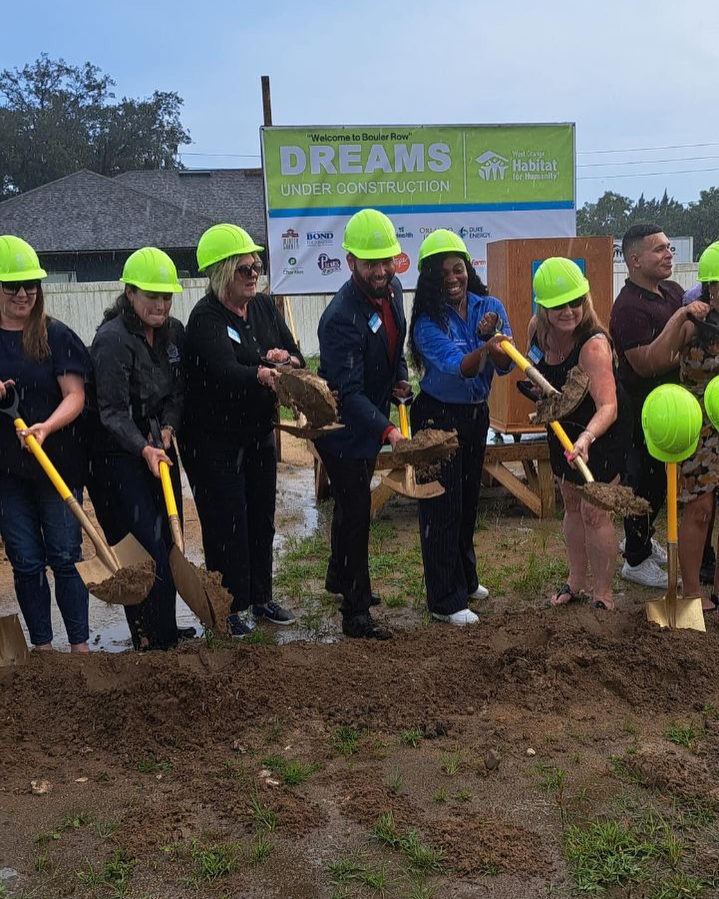Austin Arthur at a West Orange Habitat for Humanity groundbreaking ceremony