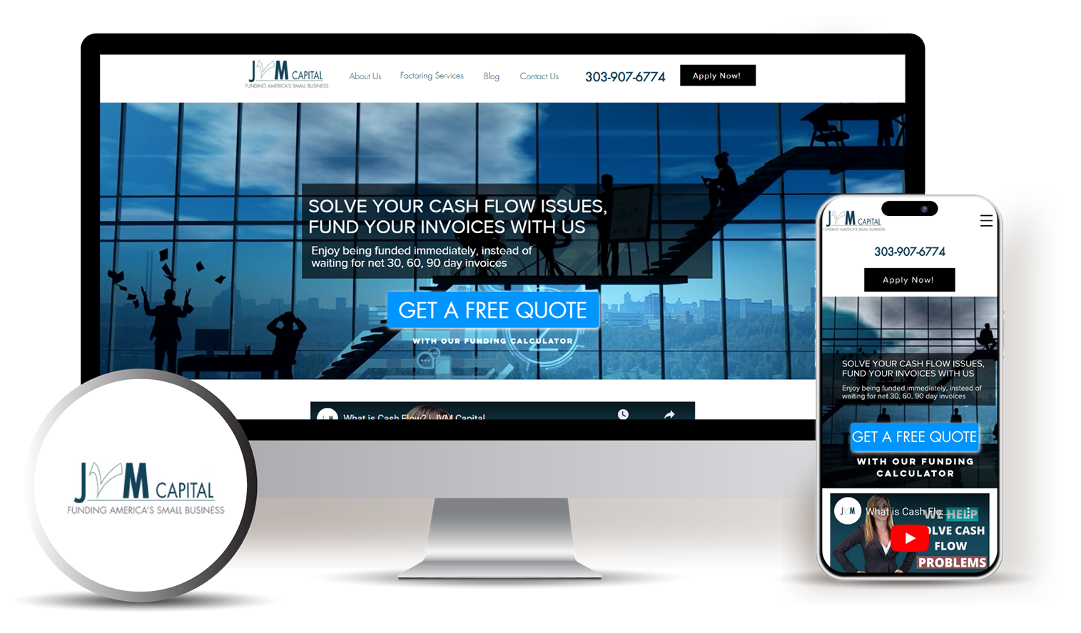 JVM Capital website designed by Stars and Stripes Marketing